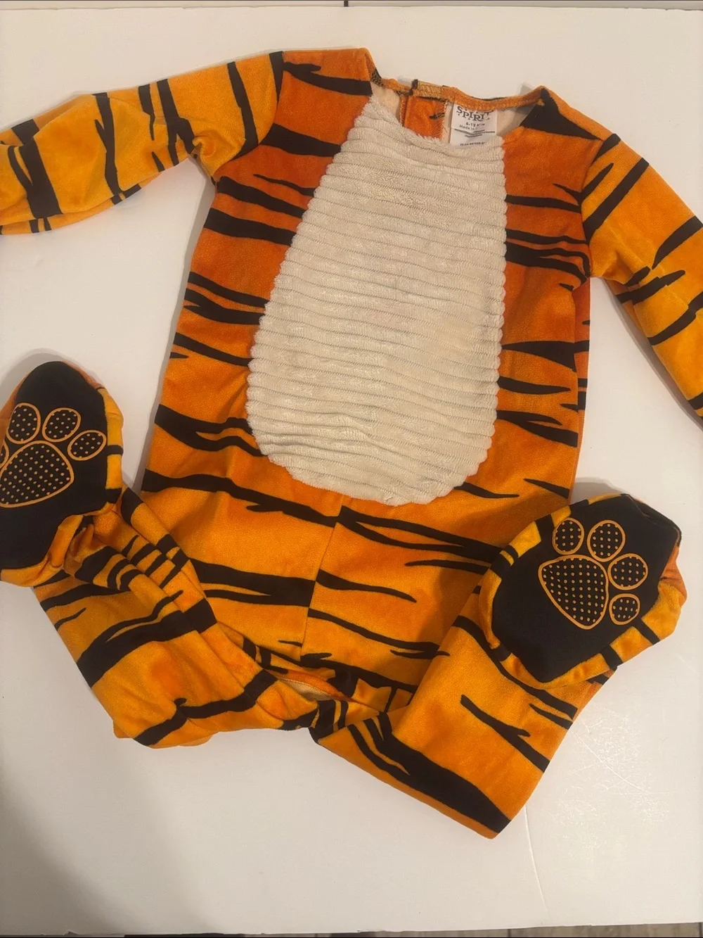 Baby Tigger One-Piece Costume with Paw Grip - 6-12 M